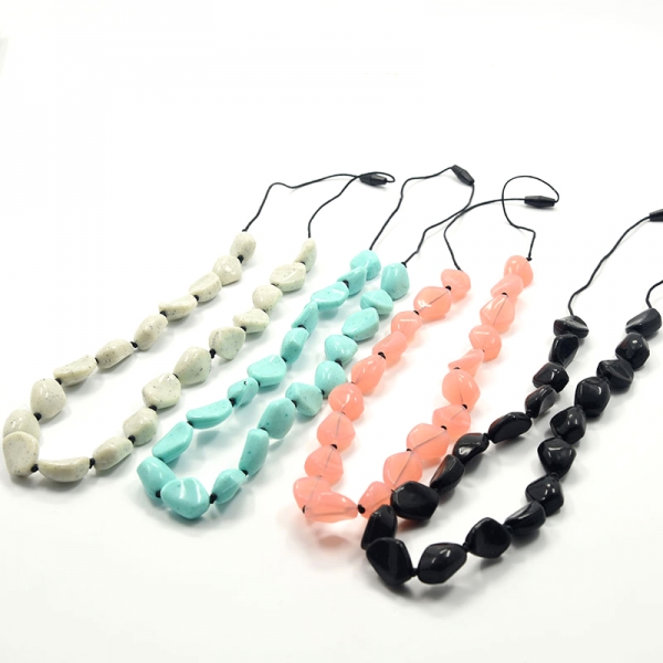 Irregular smooth mother's silica gel Necklace baby molar gum baby gum toys